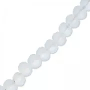 Fire Polished faceted flat round 3x2mm Gris/Bleu Frosted x35cm