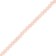 Fire Polished faceted flat round 3.5x3 mm - Nude Frosted x34cm