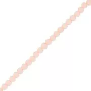 Perles rondelles facettées - rondes aplaties 3.5x3 mm - Nude Frosted x34cm