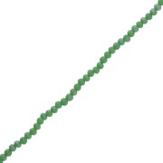 Rondelle beads faceted - round flattened - 3.5x3 mm - Emerald green x32 cm
