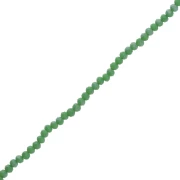 Rondelle beads faceted - round flattened - 3.5x3 mm - Emerald green x32 cm
