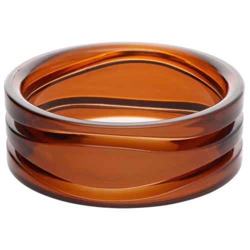 66 mm thick bead bracelet in transparent resin - Auburn x1