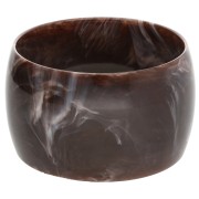 68 mm thick opaque resin bead bracelet - Marbled Dark Brown - White x1|raw }}