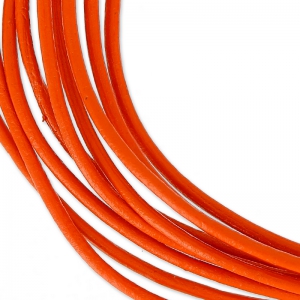 Leather cord 1,5mm Orange x 2m