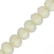 Fire Polished faceted flat round 4x3mm Sand Frosted x40cm