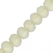 Fire Polished faceted flat round 4x3mm Sand Frosted x40cm