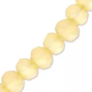 Fire Polished faceted flat round 4x3mm Ocre Frosted x40cm