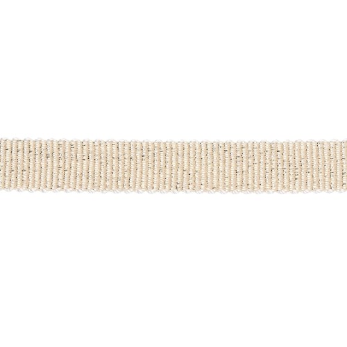 Mokuba 9 mm metallic ribbon - Light Gold golden thread x50cm