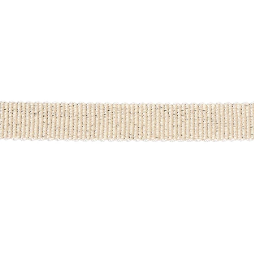 Mokuba 9 mm metallic ribbon - Light Gold golden thread x50cm