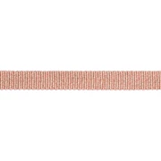 Metallic ribbon Mokuba 9 mm - Vintage rose gold thread x50cm