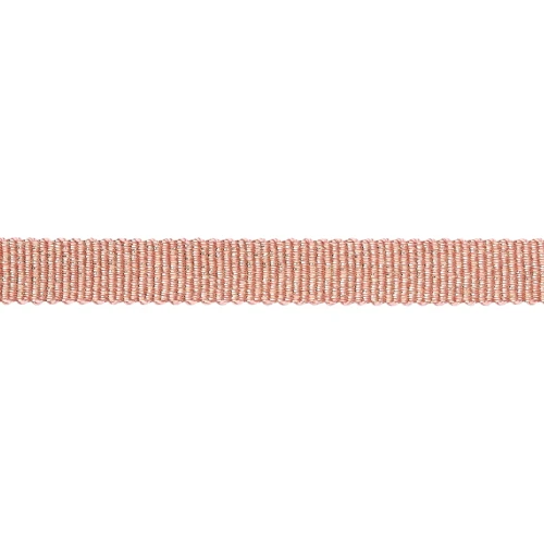 Metallic ribbon Mokuba 9 mm - Vintage rose gold thread x50cm