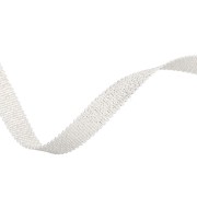 Mokuba metallic ribbon 9 mm - White silver thread x50cm