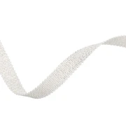 Mokuba metallic ribbon 9 mm - White silver thread x50cm