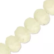 Rondelle beads faceted - round flattened -6x5 mm Sand Frosted x40cm