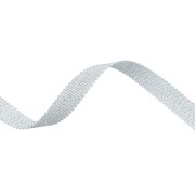 Mokuba metallic ribbon 9 mm - Light blue silver thread x50cm