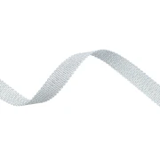 Mokuba metallic ribbon 9 mm - Light blue silver thread x50cm