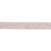 Mokuba metallic ribbon 9 mm - Light pink silver thread x50cm