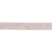 Mokuba metallic ribbon 9 mm - Light pink silver thread x50cm