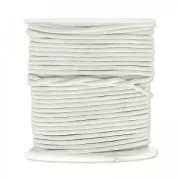 Leather cord 1,5mm white x 25m