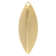 Pendentif navette 25x9 mm - Doré à l'or fin x1