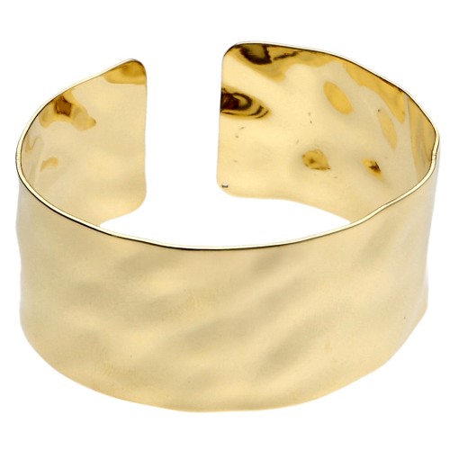 Hammered Bangle 29x175 mm - Fine gold plated x1