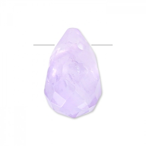 Faceted drop 6x9mm Amethyst x1