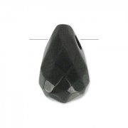 Faceted drop 6x9mm Agate noire x1|raw }}