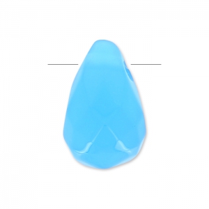 Faceted drop 6x9mm Blue Agate x1