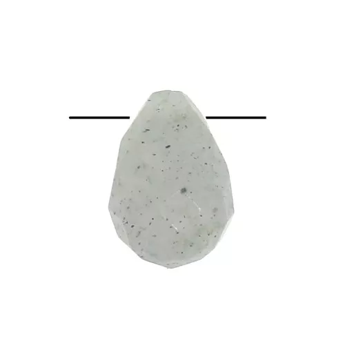 Faceted drop 6x9mm Labradorite x1