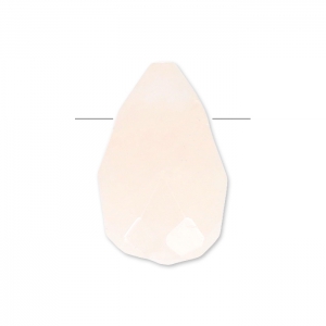 Faceted drop 6x9mm Quartz Rose x1