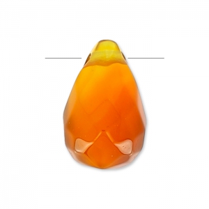 Faceted drop 6x9mm Red Agate x1