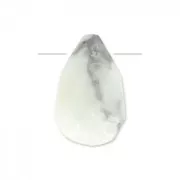 Faceted drop 6x9mm Howlite x1