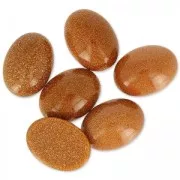Oval cabochon 14x10 mm Gold stone imitation Sun Stone x1