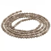 2mm round gemstone beads - Smoky Quartz x38cm