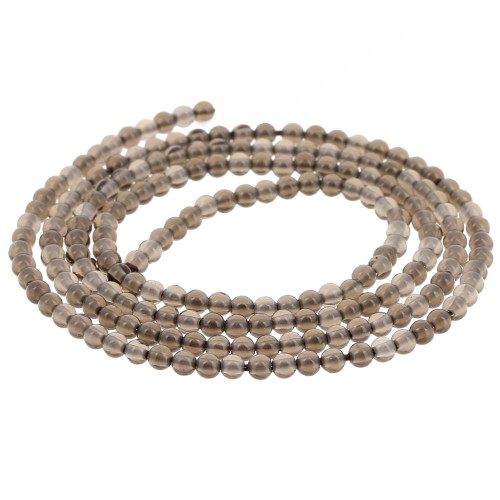 2mm round gemstone beads - Smoky Quartz x38cm