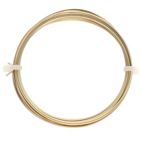 Square brass wire for jewelry 0.8 mm anti-tarnish x6m