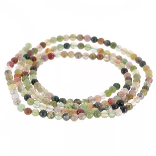 Round beads 2.4mm gemstone - Indian Agate x38cm