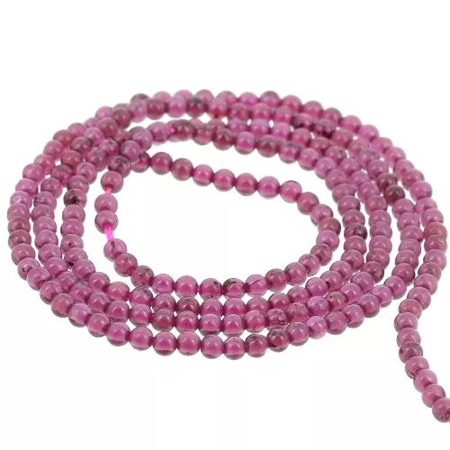 Round beads 2 mm gemstone - Garnet x38cm