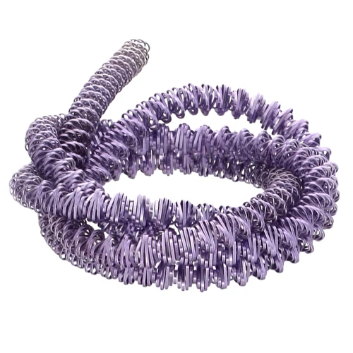 Curly spiral bobbin 3.4 mm for embroidery - brooch creation - Lilac x3