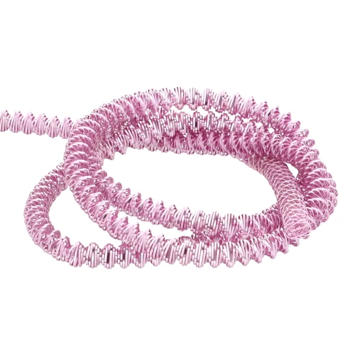 3.4 mm curly spiral bobbin for embroidery - brooches - Pink x3