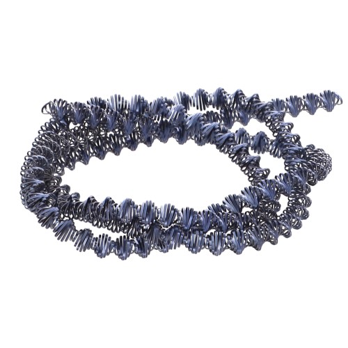 Curly spiral bobbin 3.1 mm for embroidery - brooch creation - Dark blue x3