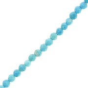 Bead Faceted round beads  2mm Turquoise Syntheticx38cm
