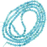 Bead Faceted round beads  2mm Turquoise Syntheticx38cm