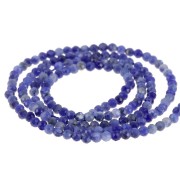 Round faceted gemstone beads 2.4 mm - Sodalite x39cm|raw }}