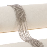 2mm round faceted gemstone beads - Smoky Quartz x38cm