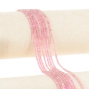 Round faceted gemstone beads 2 mm - Rose Quartz x39cm