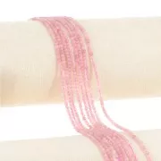Round faceted gemstone beads 2 mm - Rose Quartz x39cm