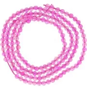 Bead Faceted round beads 2mm Red/Fuschia Agate dyed x38cm