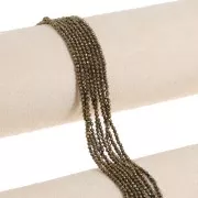 Round faceted gemstone beads 2 mm - Pyrite x38cm