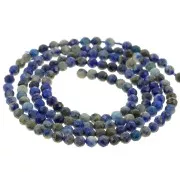 Perles rondes facettées 2.5 mm en pierre gemme - Lapis Lazuli x38cm
